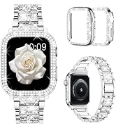 Mosonio Compatible with Apple Watch Band 38mm 40mm 41mm 42mm 44mm 45mm 46mm 49mm with 2 Pack Case...