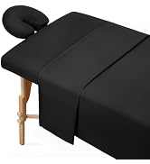 Comfyanno Massage Table Sheets Sets, 3 Piece Brushed Microfiber Massage Table Bed Cover Sheets, S...