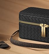 SONGMICS HOME RONNE Collection - 3 Watch Travel Case, 3-Slot Watch Box, Woven Embossed PU Leather...