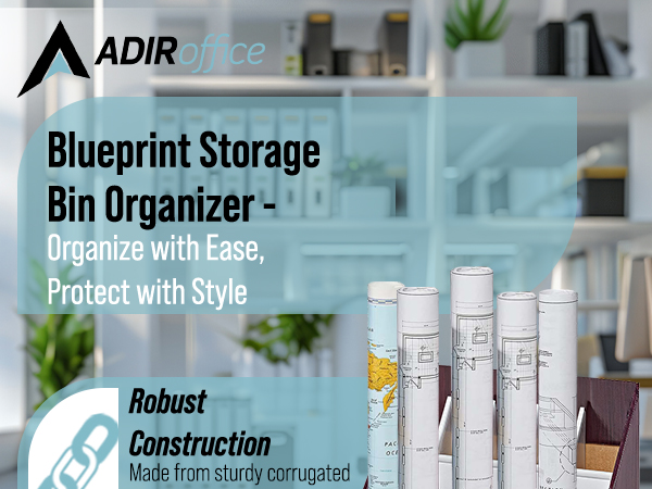Blueprint Storage Bin Organizer