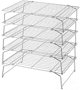 Herogo 5-Tier 15" x 10" Cooling Rack, Stainless Steel Baking Rack for Cookies, Cupcakes, and Past...