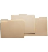 School Smart 1/3 Cut Manila File Folder, 11-3/4 x 9-1/2 Inches, Pack of 100 - 015741