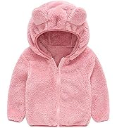 AIWUHE Baby Boys Girls Toddler Hooded Jacket Fleece Hoodie Winter Warm Solid Color Coat Cute Bear...