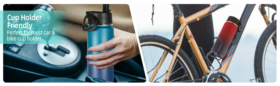 22oz Insulated Water Bottle with Straw - Double Wall Vacuum Stainless Steel Kids Water Bottle