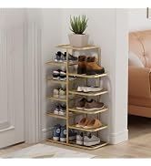 Simcat Shoe Rack Sturdy Metal Shoe Rack Organizer for Closet Entryway Garage Vertical Narrow Shoe...