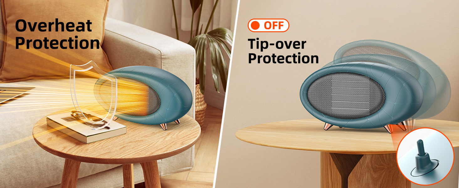 safe use desk heater