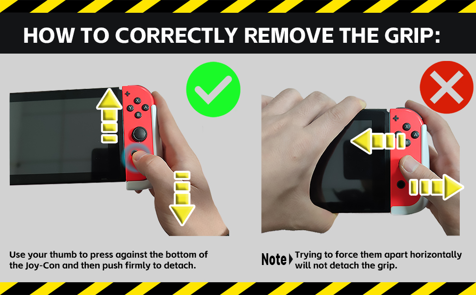 How to remove the grips
