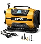 AstroAI Tire Inflator Portable Air Compressor, 12V DC/110V AC Dual Power Air Pump with Dual Metal...
