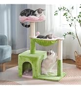 Pawfessor Flower Cat Tree 34 Scratching Post Small Cat Tower for Large Cats, with 15.7â??Large Hamm...