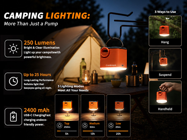 Electric Air Pump with led light