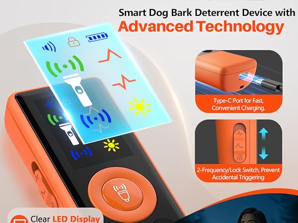Smart Dog Bark Deterrent Device with Advanced Technology