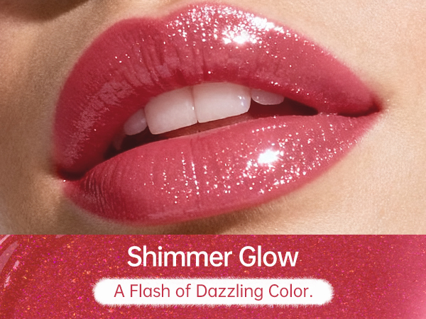 glossy shimmer glitter lipstick pink shine moisture lip color full coverage lip makeup