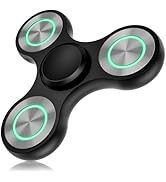 ATESSON Metal Light Up Fidget Spinner Toys, Durable Stainless Steel Bearing High Speed Silent wit...