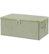 ANMINY Storage Bins with Zipper Lids 13 Qt Lidded Fabric Storage Boxes Baskets Cubes with Handles...