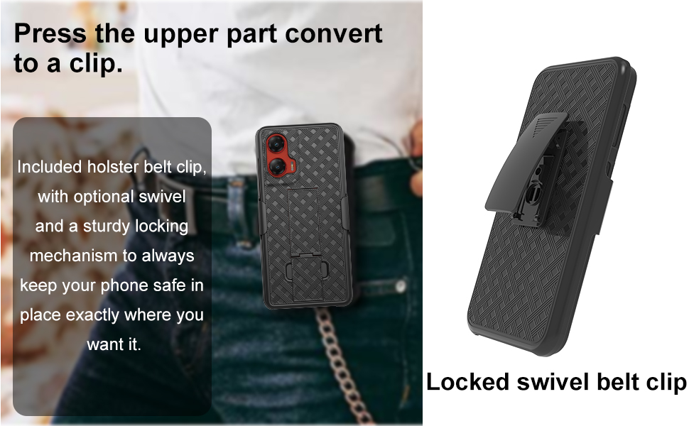 Ailiber for Motorola Moto G Stylus 5G 2024 Case with Belt Clip