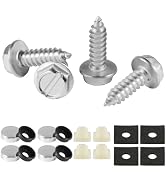 LivTee Rustproof License Plate Screws for Securing License Plates Frames and Covers on Cars and T...