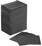 JMU 125 Pack Dental Bibs, Black Dental Bibs Disposable 2-Ply Paper 1-Ply Film, 13" x 18" Tattoo Bibs