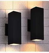 Waycho Outdoor Wall Lights, 2 Pack Outdoor Light Fixtures Wall Mount, Waterproof Exterior Light F...