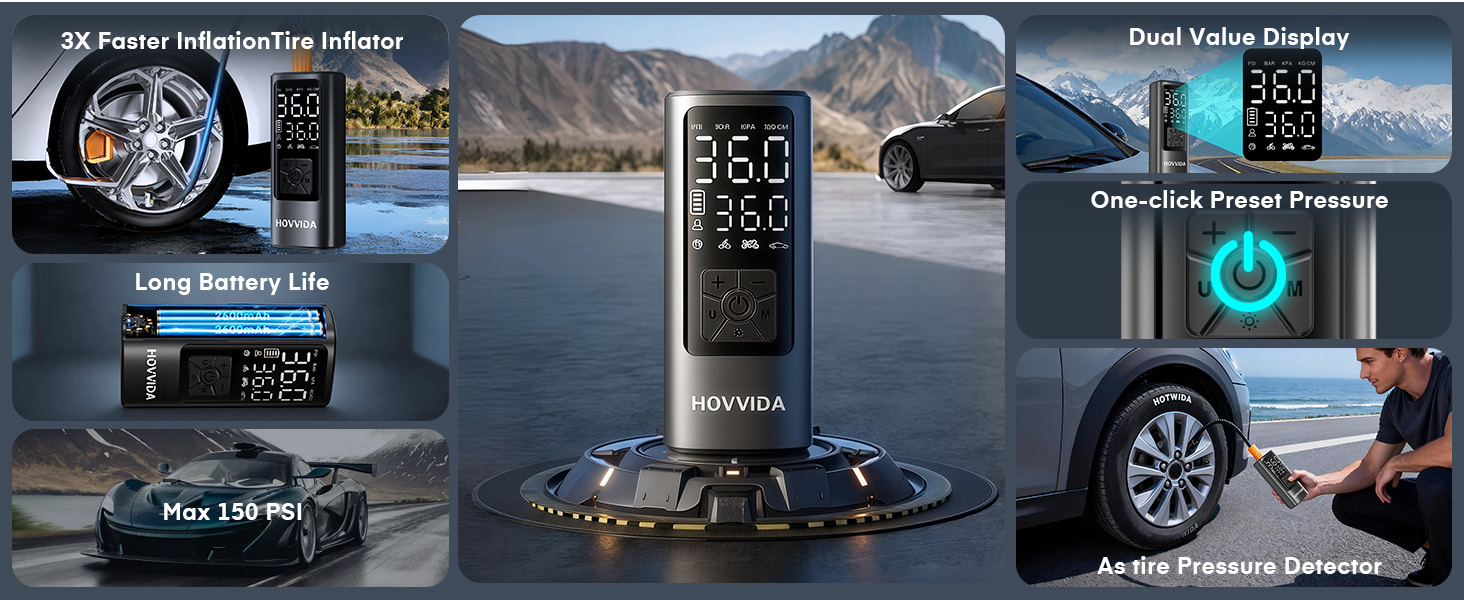 Portbale tire inflator