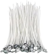 Candle Wicks 100% Natural Cotton, Braid Candle Wick Pre Waxed Non-Smoke Braided Wicks Beeswax Can...