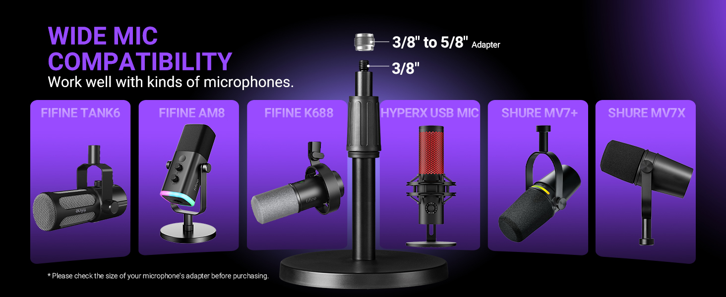 wide mic compatibility