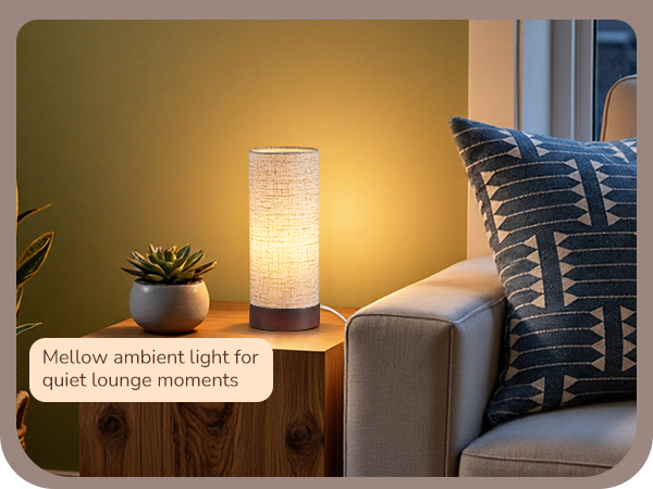 MODERN Wood Table Lamp for Living Room