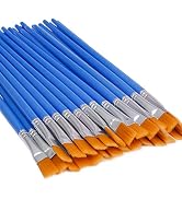 UPINS 30 Pcs Flat Paint Brushes,Small Brush Bulk for Detail Painting