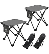 Opliy Camping Stool 2 Pack,13.5 Inch Portable Folding Stool for Outdoor Gardening and Beach Hikin...