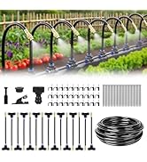 Automatic Drip Irrigation Kit - 50FT with Tool-Free Quick Connectors, 15 Copper Atomizing Nozzles...