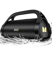 Monster Adventurer Max Portable Bluetooth Speaker, IPX7 Waterproof Wireless Speaker with Subwoofe...