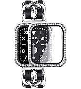 Mosonio Compatible for Apple Watch Band 38mm 40mm 41mm 42mm 44mm 45mm with Screen Protector Case ...