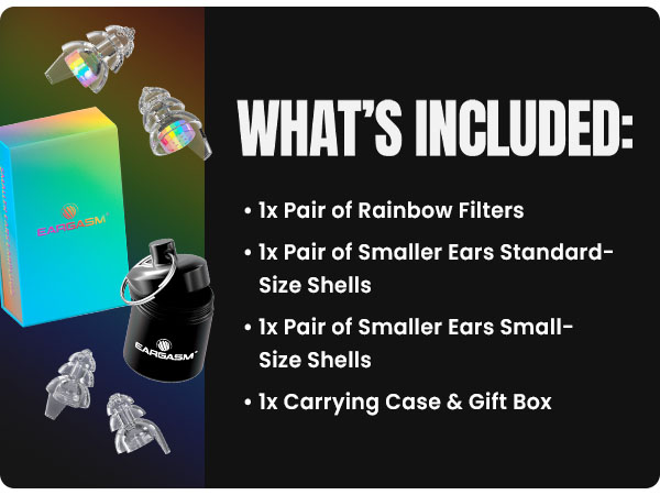 Eargasm Smaller Ears Earplugs in Rainbow