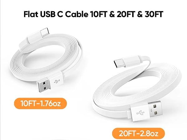 flat usb c cable