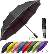 MRTLLOA 42/49 Inch Compact Windproof Travel Umbrella for Rain, Lightweight, Portable, Automatic, ...