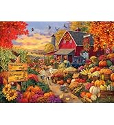 Fall Harvest Thanksgiving Puzzle - 1000 Piece Jigsaw Puzzle for Adults - Challenging Puzzle Perfe...