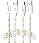 USB C Cable 10FT 2Pack,3A Fast Charging USB A to USB C Nylon Braided Type C | SIIIUYF, USB to USB...