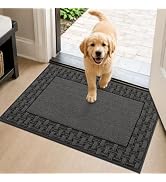 FLOORHUG Door Mat 20 x 32 in, Non Slip Washable Entryway Rugs with TPR Backing, Absorbent Dirt Tr...