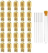0.4MM MK8 Ender 3 Nozzles 25 pcs 3D Printer Brass Nozzles Extruder for Makerbot Creality CR-10 wi...
