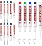 LYXMYGS 15 PCS Long Head Deep Hole Marker Pens,20mm Long Nib Marker, Longs Nose Markers, Waterpro...