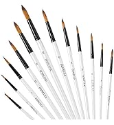 GETHPEN Paint Brushes for Acrylic Painting Set, 12 PCS Nylon Professional Round Paint Brushes for...