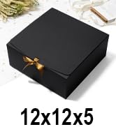 12x12x5 black gift box