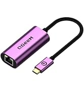 USB C to Ethernet Adapter, QGeeM Gigabit Ethernet to USB Type C, Thunderbolt 3/4 to RJ45 LAN Netw...