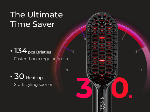 hair straightener brush for thick hair
