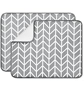 SUBEKYU Dish Drying Mat for Kitchen Counter, Absorbent Microfiber Dishes Drainer Mats/Rack Pads, ...