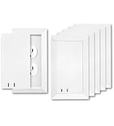 Socket Shield Child Resistant Outlet Cover (6-Pack), White Decora GFCI Wall Plate with Sliding Lo...