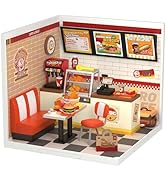 Rolife DIY Miniature Plastic House Building Set Toys Playset with LED Suitable for Mini Figures C...