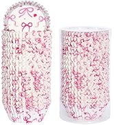 SKIDEC Pink Bow Standard Cupcake Liners 400 Count Paper Baking Cups Disposable Cupcake Wrappers f...