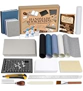Jupean Bookbinding Materials Bookbinding Kit with Books Cloth Cutting Mat Books Binding Kits for DIY