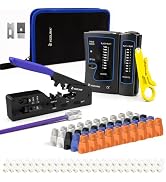 VCELINK RJ45 Crimp Tool Kit, Ethernet Wire Cutter Crimper, All-in-One Network Tool Kit Bag with N...