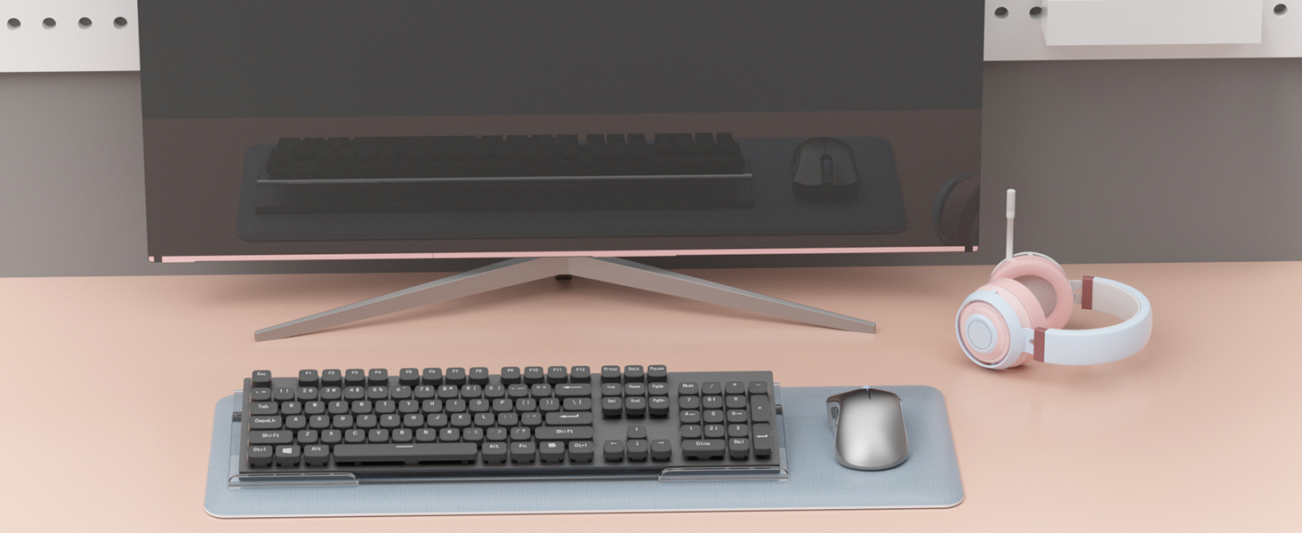 Acrylic Tilted Computer Keyboard Holder